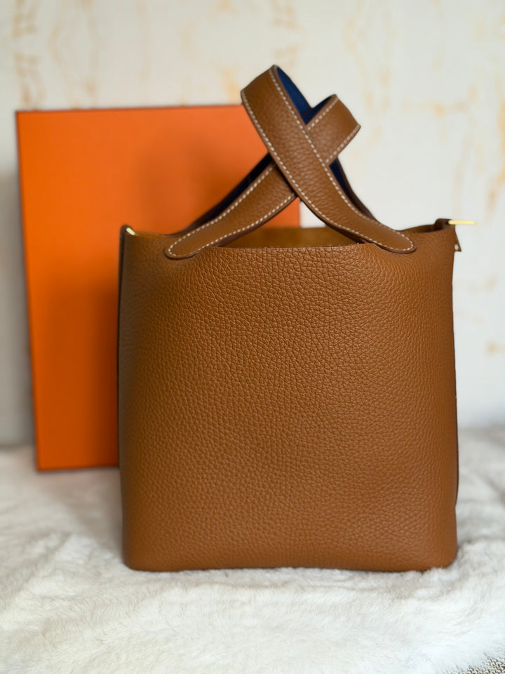 Hermès Picotin 18 In Gold Cle Leather GHW Stamp U 2022