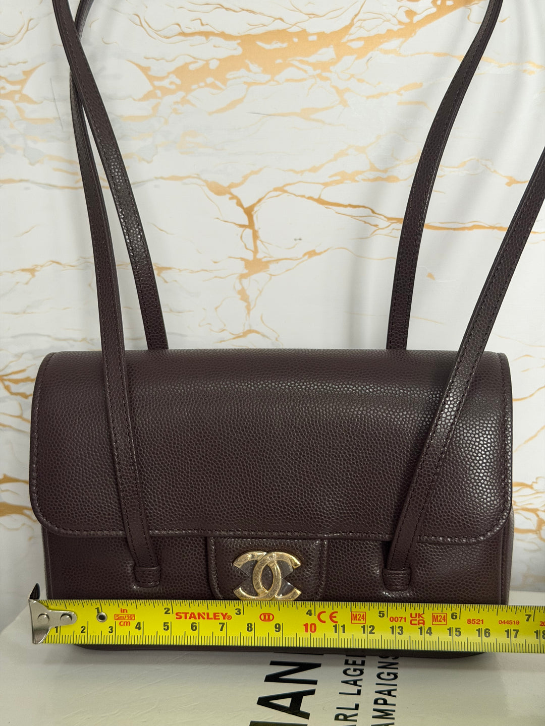 CHANEL Brown Caviar Preppy Mini 26S 2026 with Aged GHW 17 cms