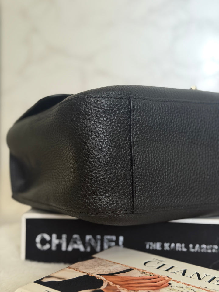 WA/Email to purchase only- CHANEL Matthieu Blazy Maxi 32 cms Flap Bag in Black Caviar SHW 2026