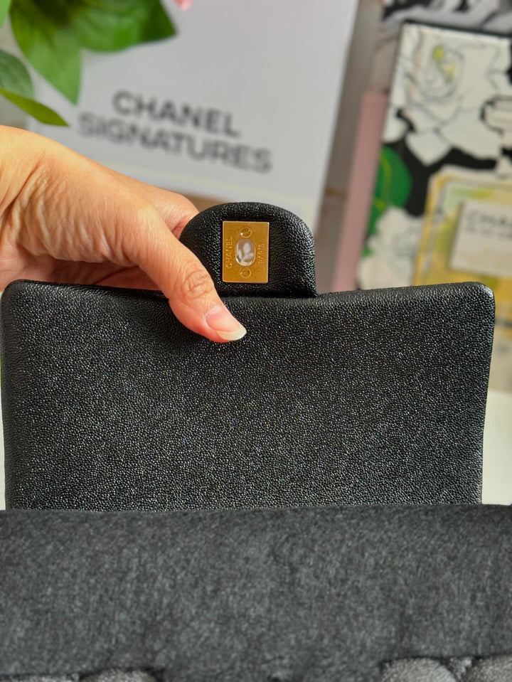Chanel 21S 2021 Summer Spring Collection Black Caviar GHW Mini Rectangular Top Handle Flap Bag
