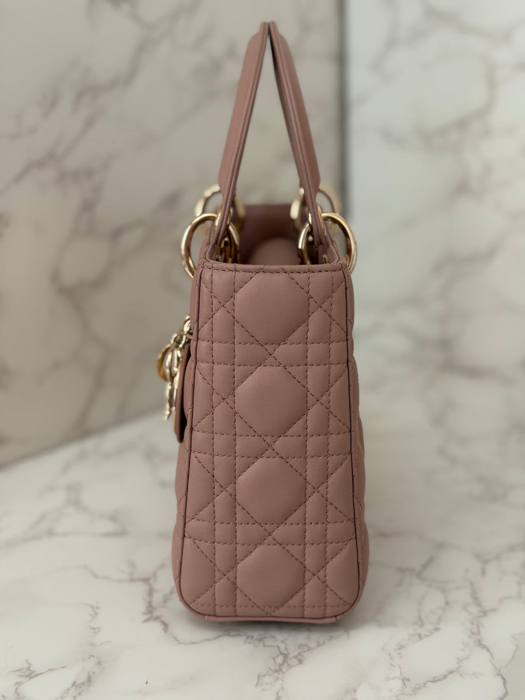 DIOR Lady Dior In Blush Lambskin LGHW size SMALL 2020