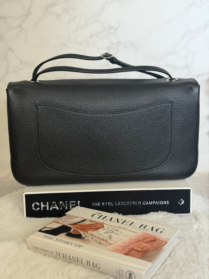 WA/Email to purchase only- CHANEL Matthieu Blazy Maxi 32 cms Flap Bag in Black Caviar SHW 2026