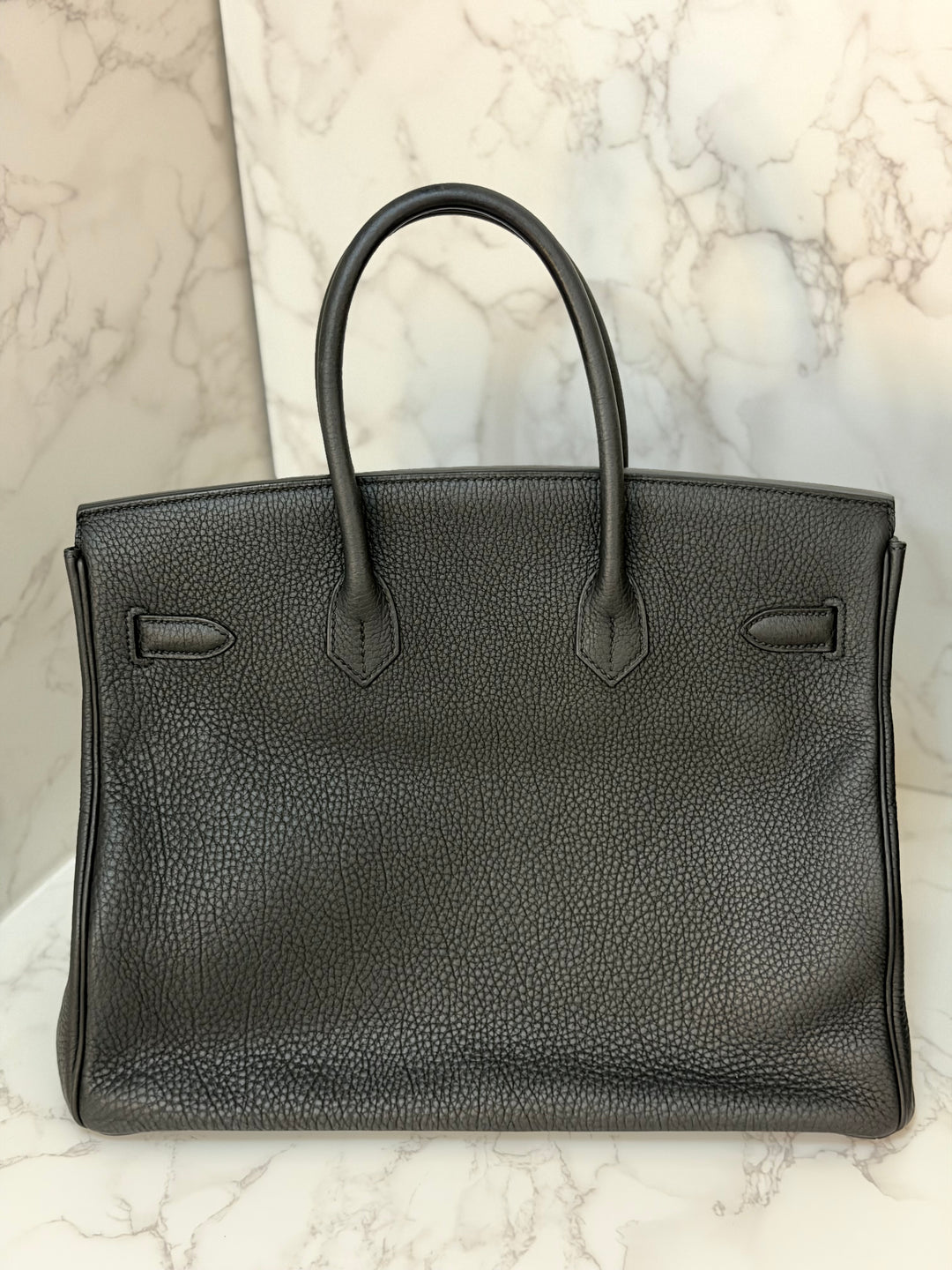 Hermes Birkin 35 Noir Black Togo Leather GHW Stamp T 2015