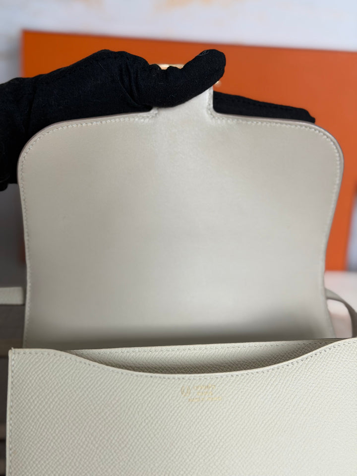 Hermès Constance 18 Mini Constance Craie Epsom Leather RGHW
