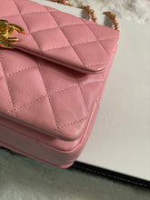 Load image into Gallery viewer, Chanel 22K 2022 Fall/Winter Collection Pink Caviar Coco First Mini Flap Bag with Aged GHW (AS3580)
