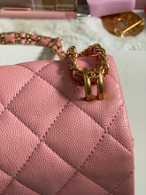 Load image into Gallery viewer, Chanel 22K 2022 Fall/Winter Collection Pink Caviar Coco First Mini Flap Bag with Aged GHW (AS3580)
