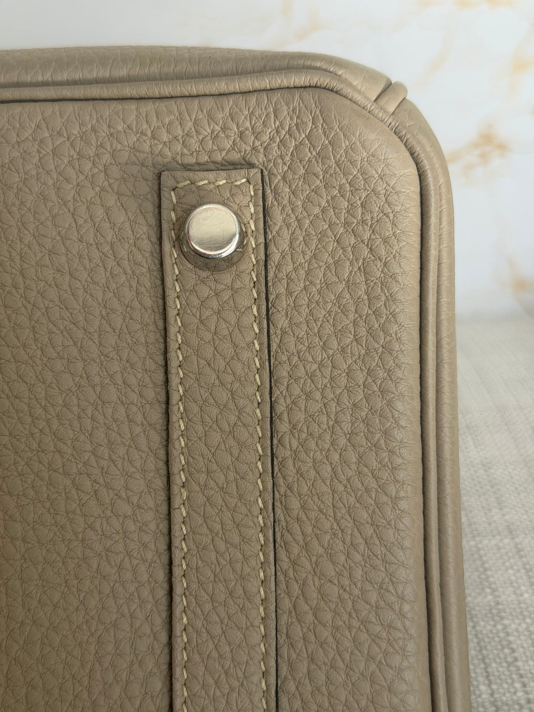 Hermès Gris Tourterelle Togo Leather PHW Birkin 30 Stamp T 2015