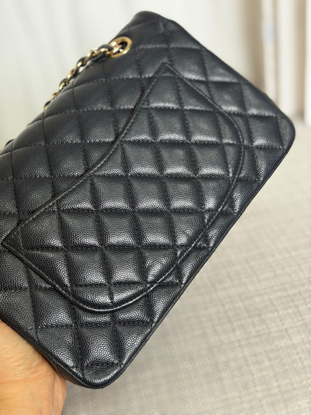 CHANEL series 30 Dark Navy Caviar LGHW Small Timeless Classic Double Flap Bag 2020