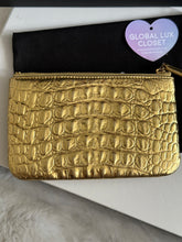 Load image into Gallery viewer, Chanel 19A Gold Calf skin Croc Embossed Mini O Case with Aged GHW
