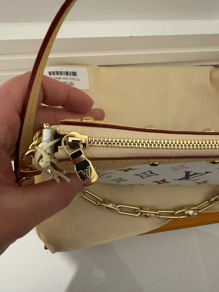 LOUIS VUITTON LV x TM Multicolor Monogram Pochette Accessoires Blanc/White