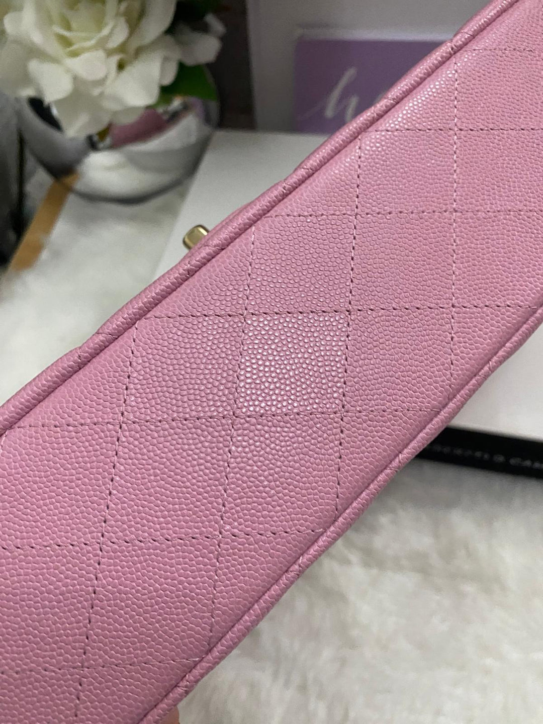 CHANEL 22S 2022 Dark Pink Caviar LGHW Medium ML Timeless Classic Double Flap Bag