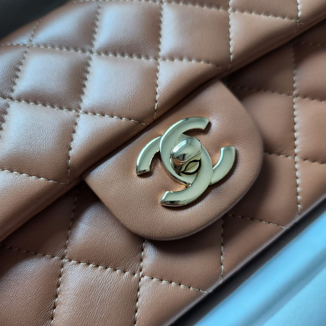 CHANEL series 31 21P collection Caramel Brown Lambskin LGHW Mini Rectangular Flap Bag