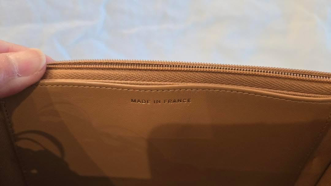 CHANEL 23P Caramel Dark Beige Caviar LGHW Classic Wallet On Chain (WOC)