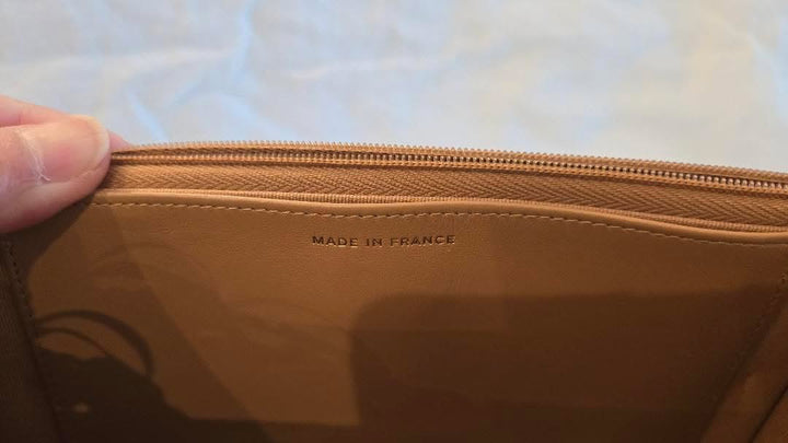 CHANEL 23P Caramel Dark Beige Caviar LGHW Classic Wallet On Chain (WOC)