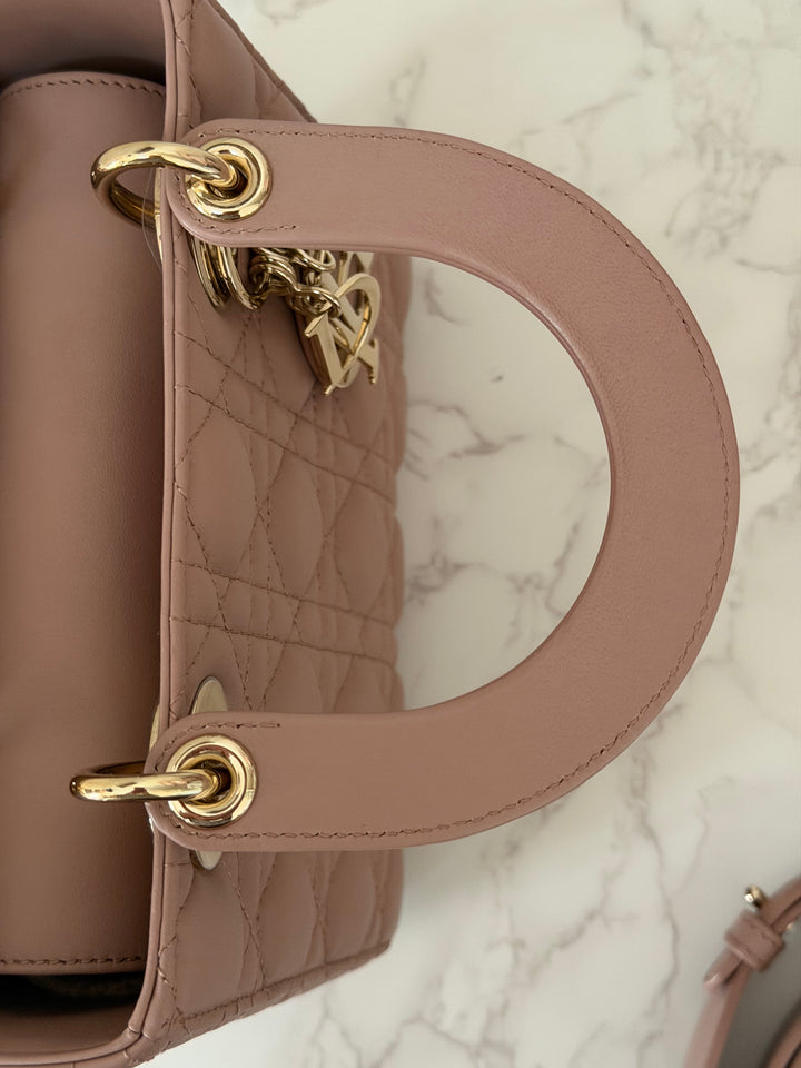 DIOR Lady Dior In Blush Lambskin LGHW size SMALL 2020