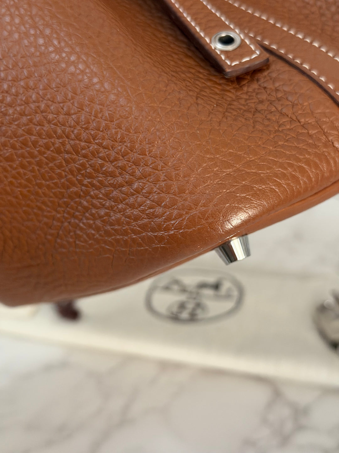 HERMES Picotin 18 Lock Bag in Gold Cle Leather PHW Stamp U 2022