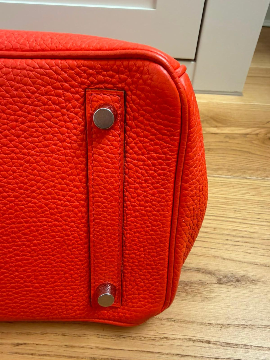 HERMÈS Orange Togo Leather PHW Birkin 30 Stamp X 2016