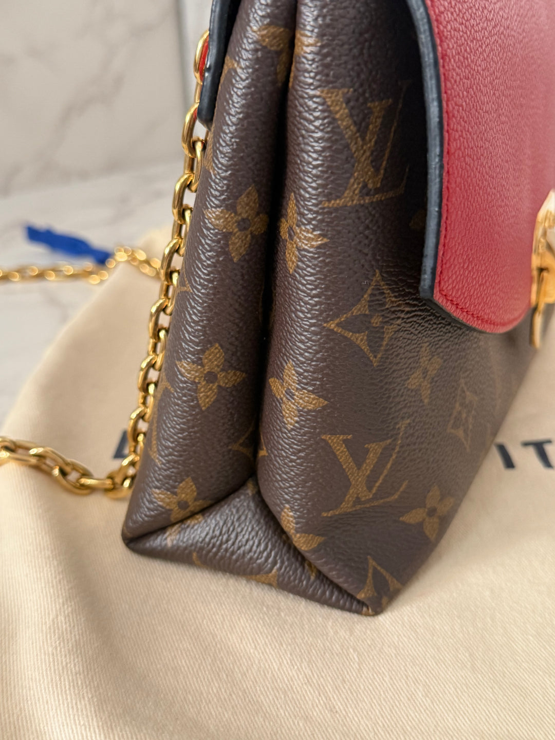 LOUIS VUITTON LV Saint St Placide In Monogram Canvas/Cherry Red