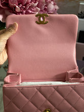 Load image into Gallery viewer, Chanel 22K 2022 Fall/Winter Collection Pink Caviar Coco First Mini Flap Bag with Aged GHW (AS3580)
