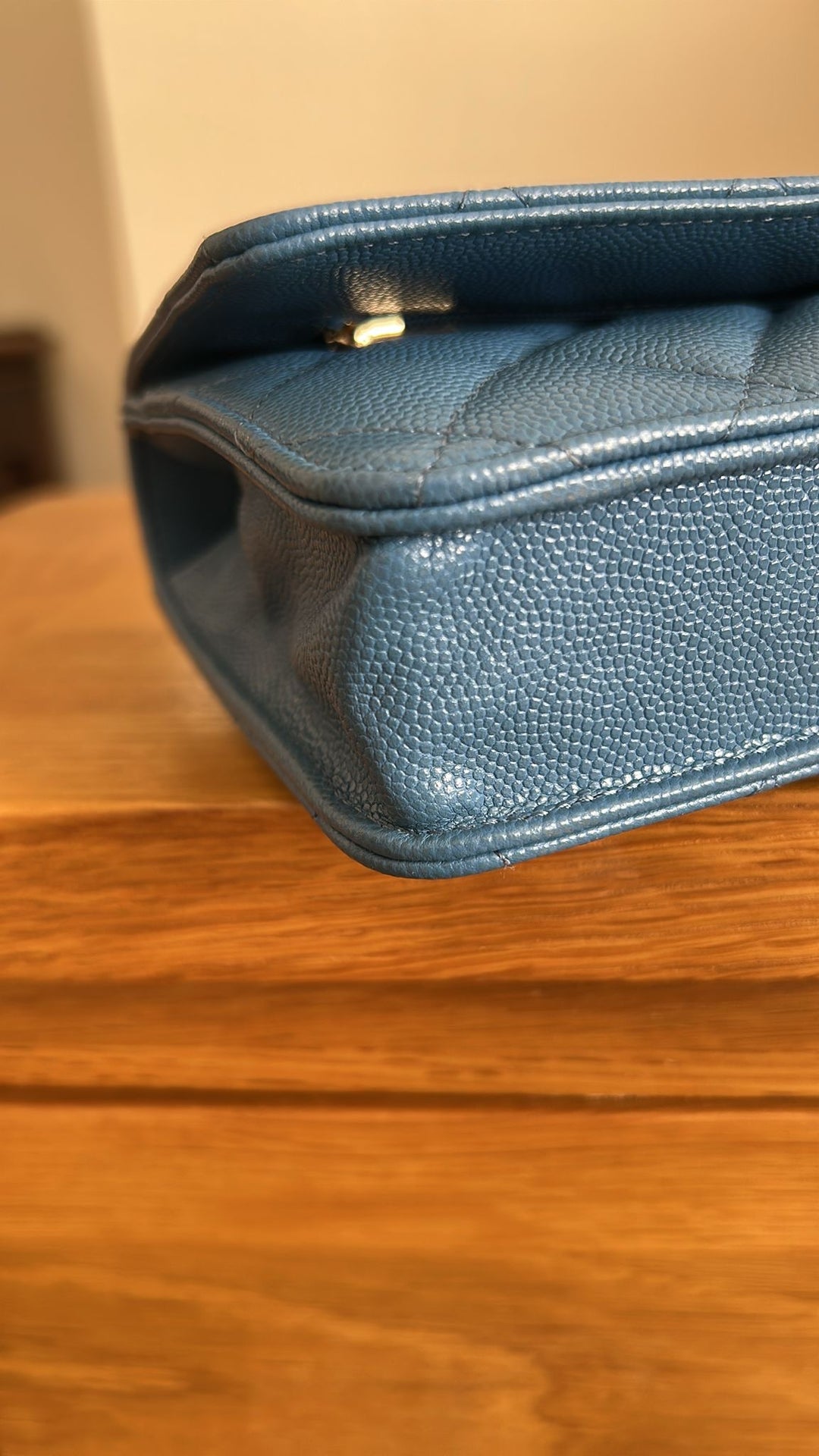 CHANEL series 30 Blue Jean Caviar LGHW Classic Wallet On Chain (WOC) 2020