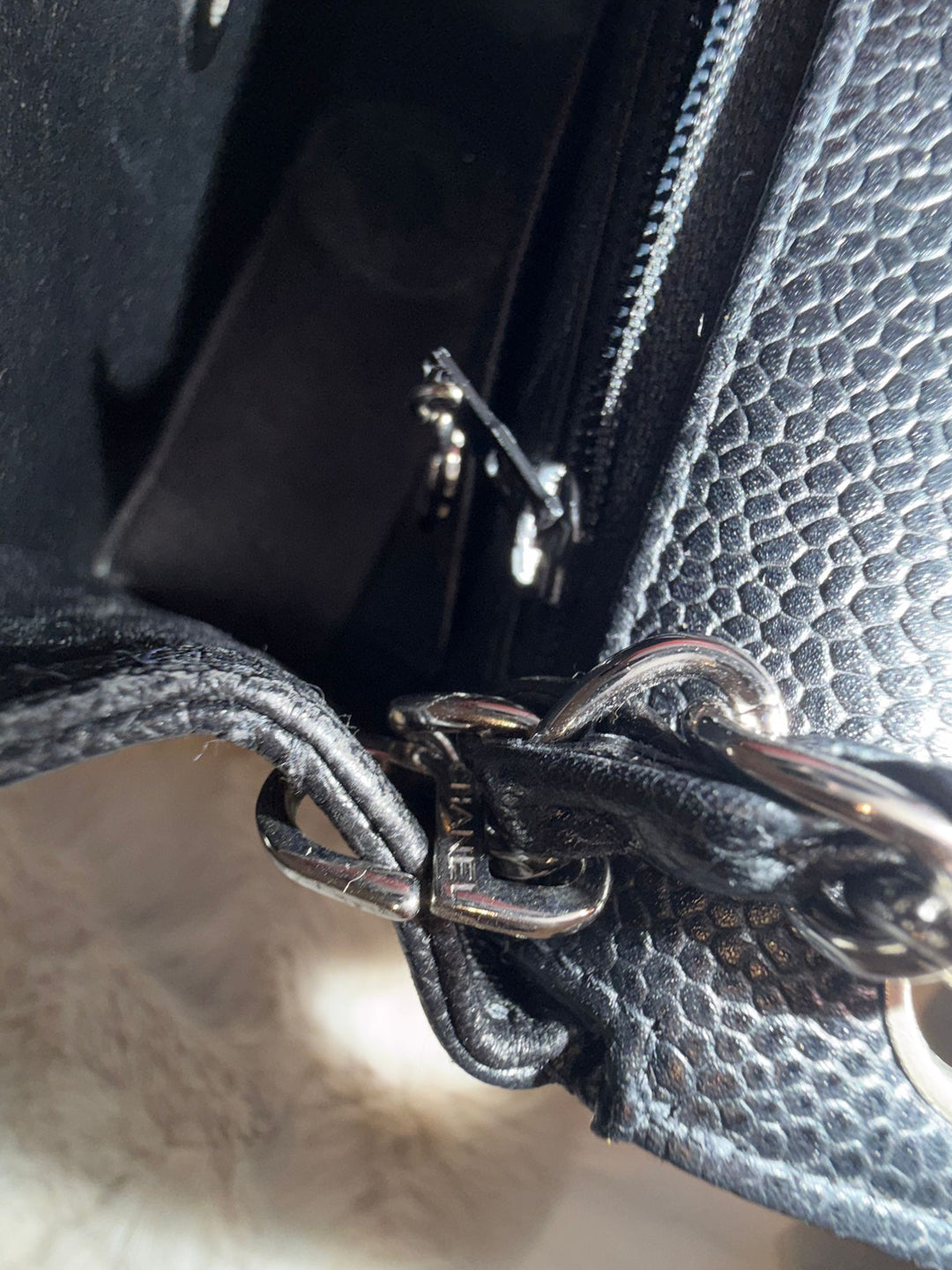 CHANEL series 9 Black Caviar SHW Vintage Mini Flap Bag