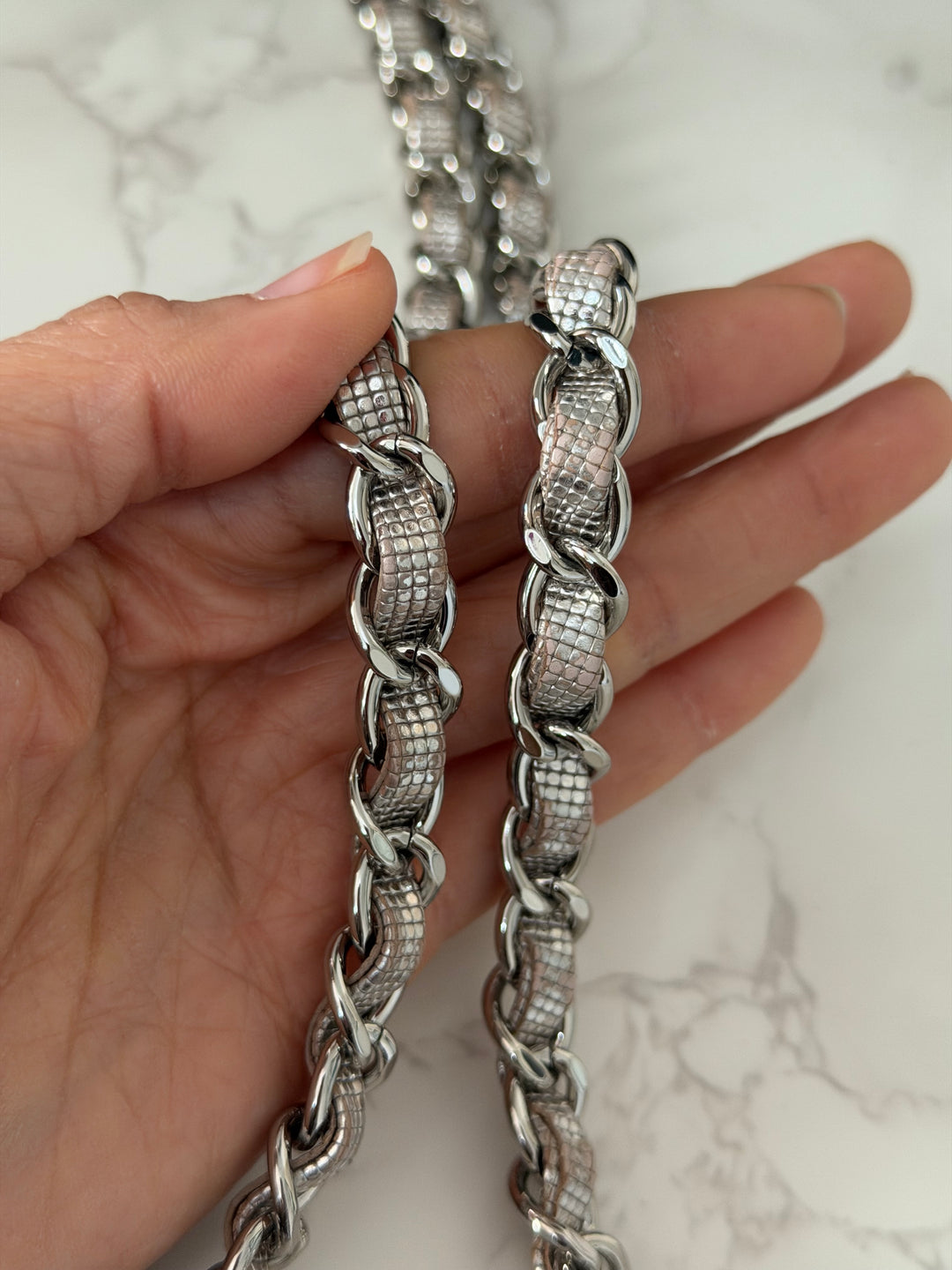 CHANEL series 21 16C 2016 Pixel Pinky Gold Calf Skin SHW Mini Rectangular Flap Bag