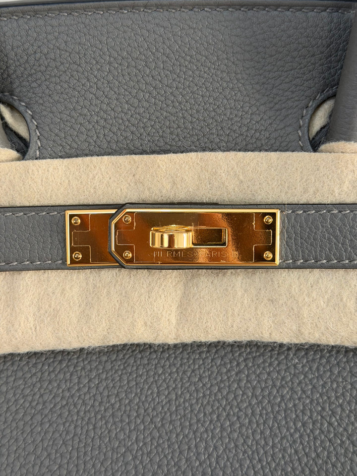 Hermes Birkin 30 Gris Meyer Togo Leather GHW Stamp U 2022