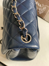 Load image into Gallery viewer, Chanel series 24 (2017) Navy Blue Caviar SHW Square Mini Flap Bag
