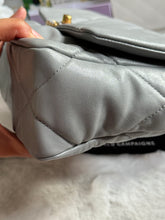 Load image into Gallery viewer, Chanel 19 size Small series 29 2020 Cruise Collection 20C Grey Lambskin Mixed HW Flap Bag
