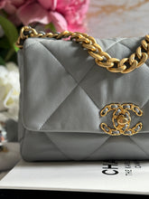 Load image into Gallery viewer, Chanel 19 size Small series 29 2020 Cruise Collection 20C Grey Lambskin Mixed HW Flap Bag
