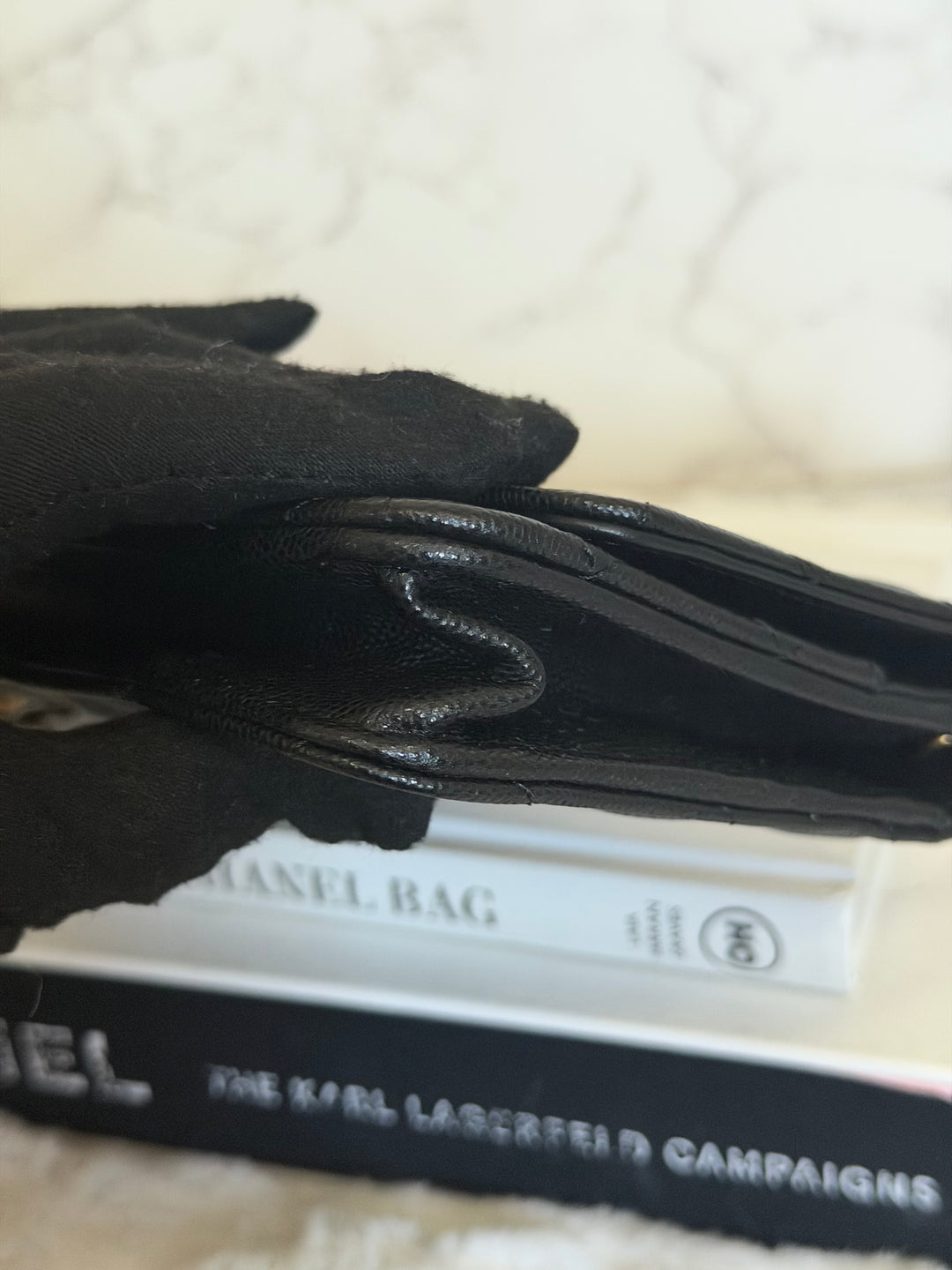 CHANEL Camellia Turnlock Black Lambskin Brushed GHW Classic Wallet on Chain (WOC) microchip 2023