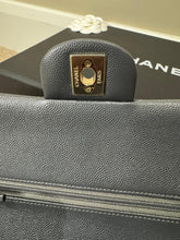 Load image into Gallery viewer, CHANEL 21B 2021 Dark Grey Caviar LGHW Medium ML Timeless Classic Double Flap Bag
