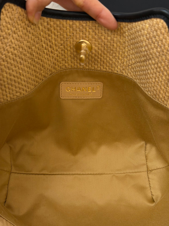 CHANEL 25K Raffia Small Tote Bag 2025