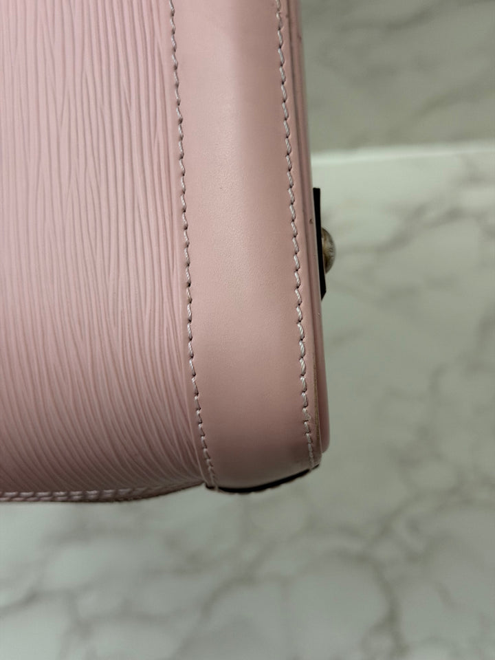 LOUIS VUITTON LV Alma BB in Rose Ballerine Epi Leather with Shiny Silver Hardware 2017