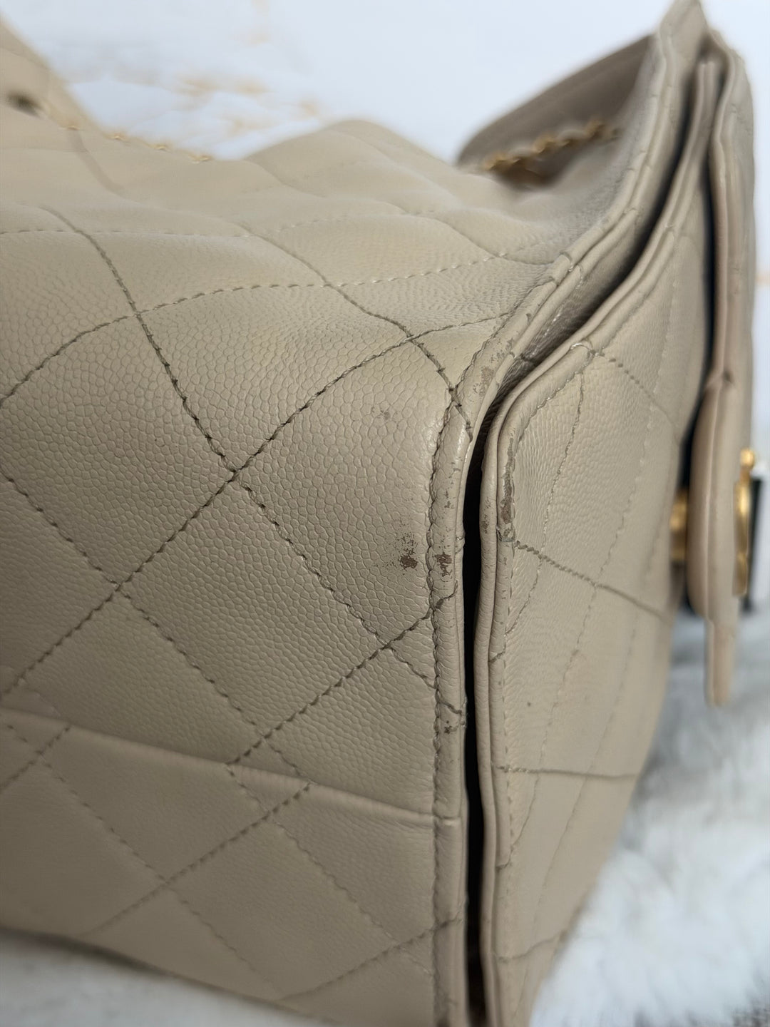 CHANEL Beige Caviar Aged GHW 25 Hobo Bag size SMALL 2025 25S collection