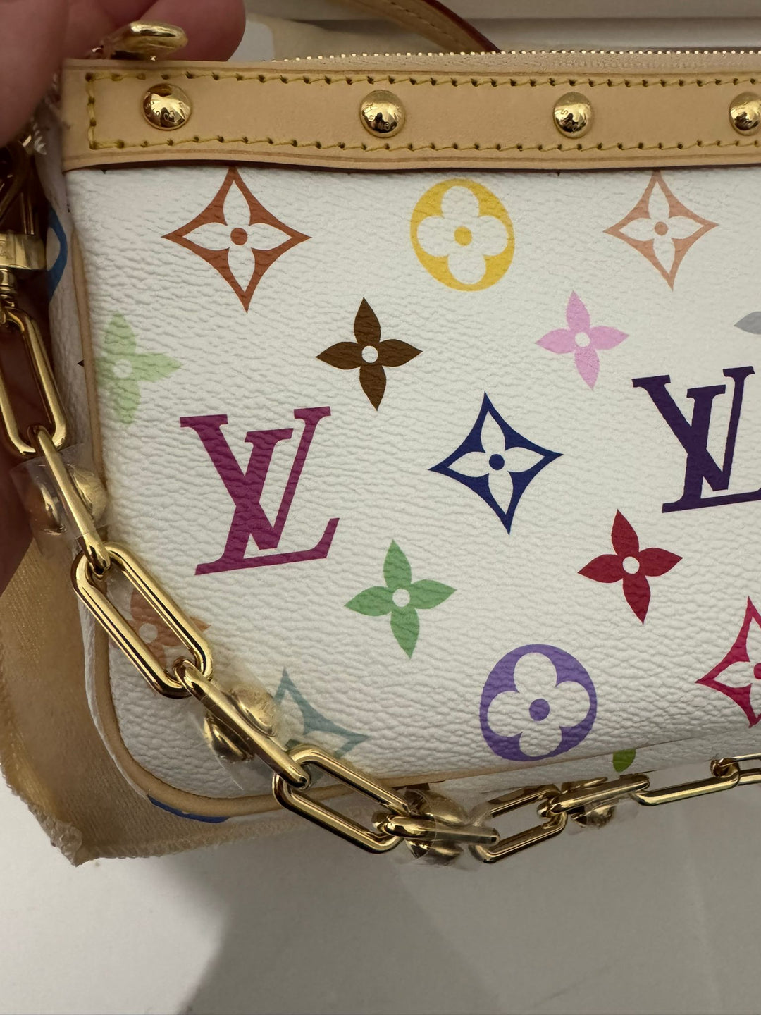 LOUIS VUITTON LV x TM Multicolor Monogram Pochette Accessoires Blanc/White