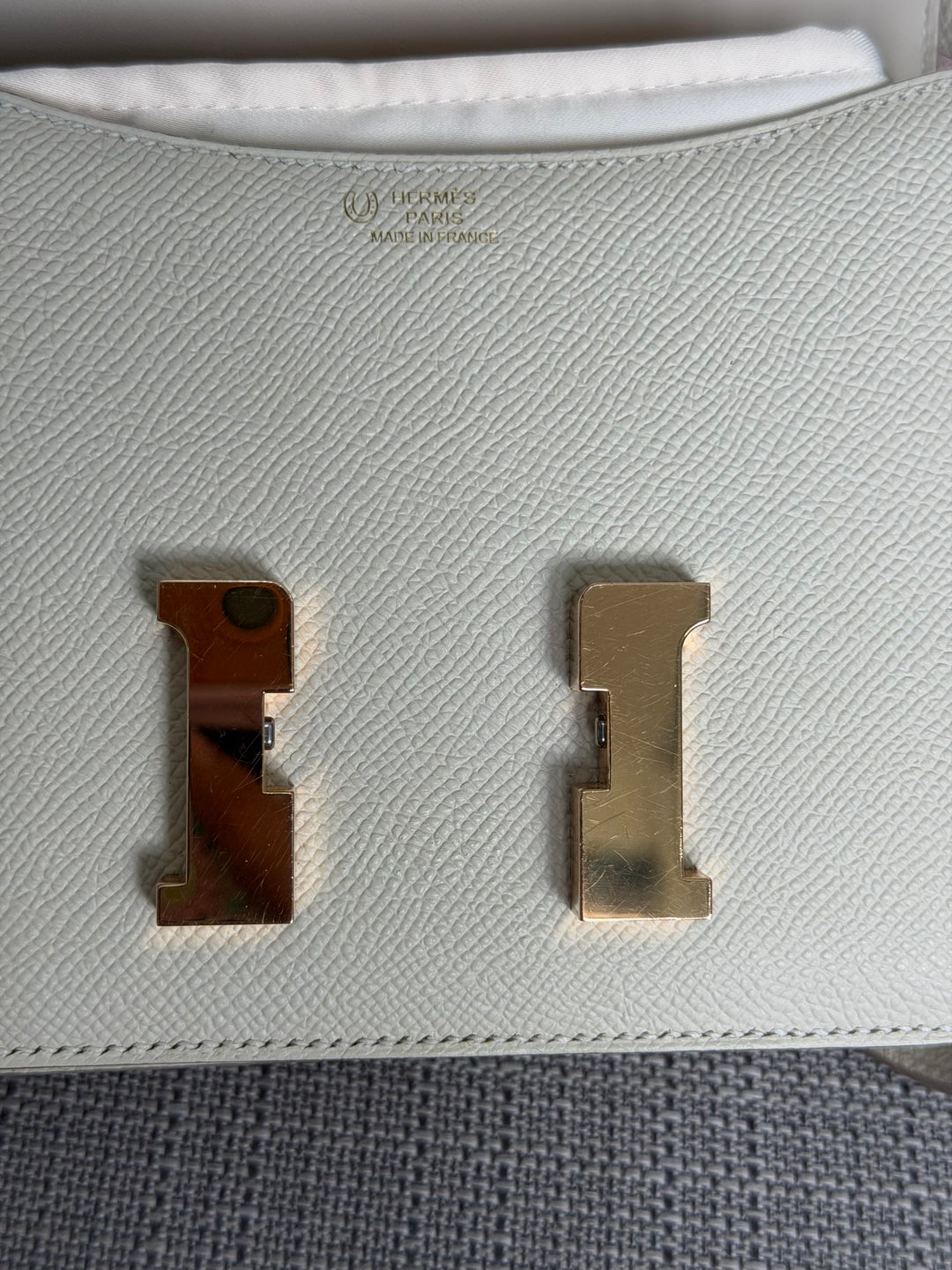 Hermès Constance 18 Mini Constance Craie Epsom Leather RGHW