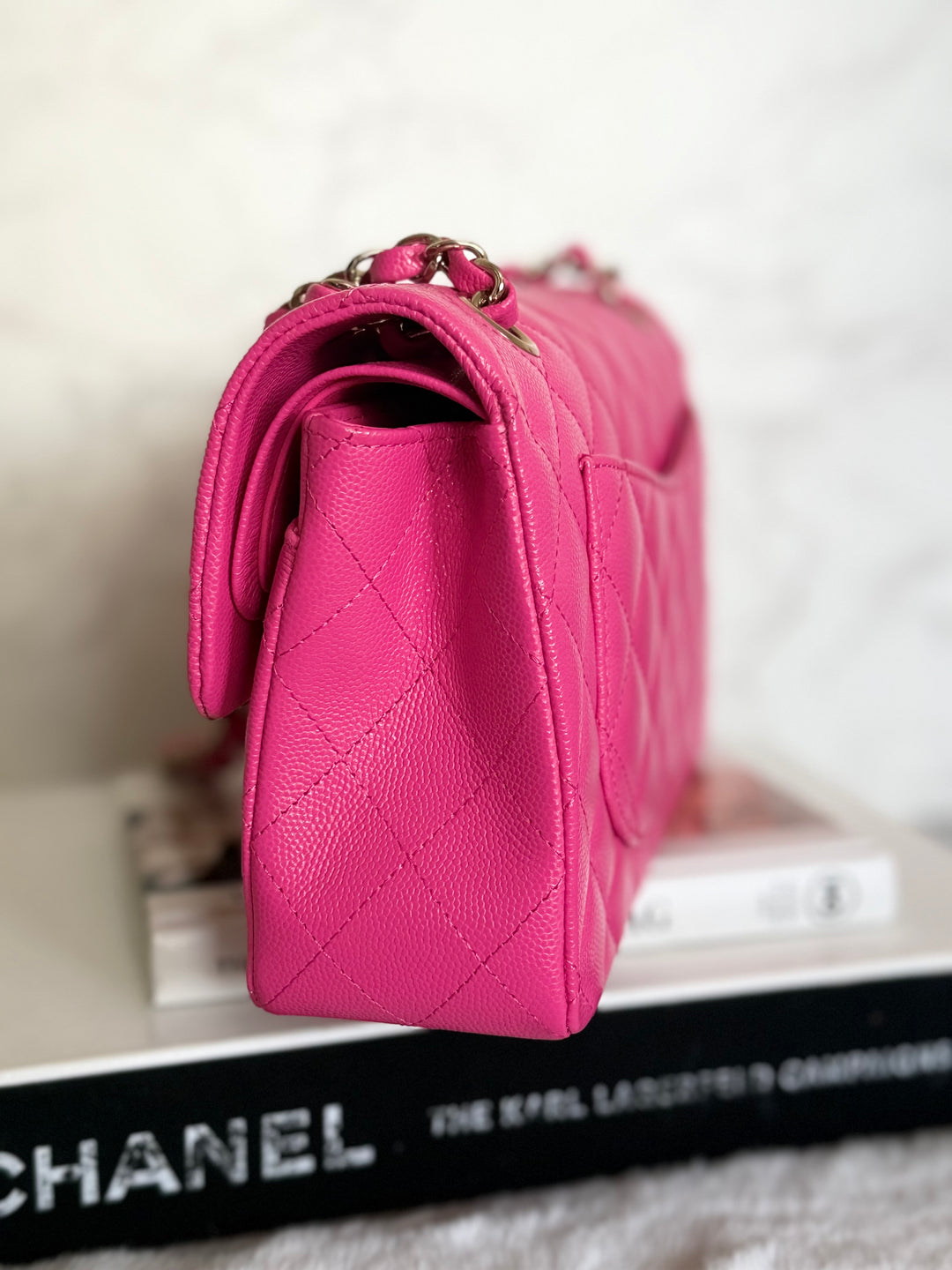 CHANEL 22P/K Hot Barbie Pink Caviar LGHW Small Timeless Classic Double Flap Bag 2022