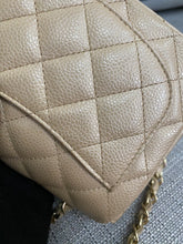 Load image into Gallery viewer, Chanel series 20 15C 2014/2015 Cruise Collection Pearly Beige Caviar Brushed GHW Square Mini Flap Bag
