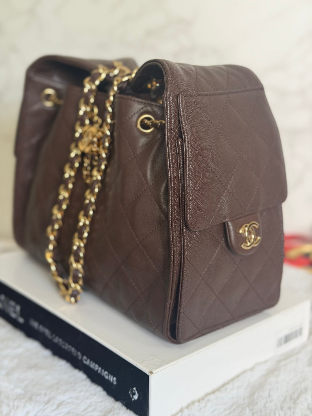 CHANEL 26B Chocolate brown Caviar LGHW 25 Hobo Bag size Small 2026