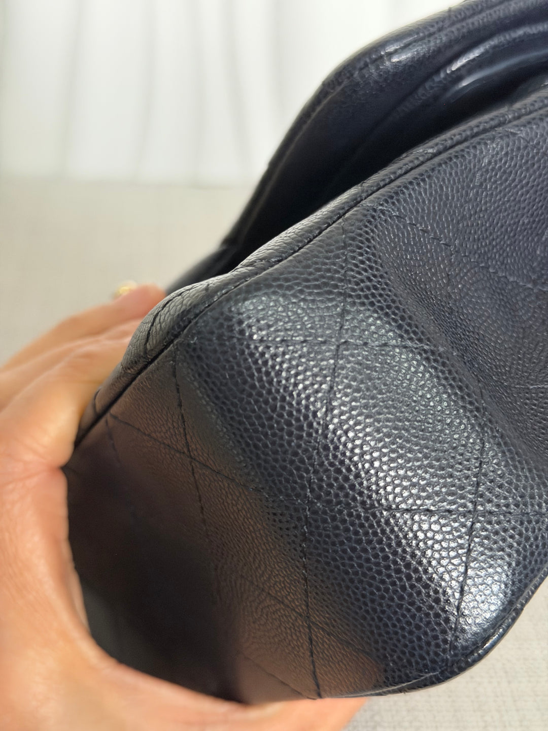 CHANEL series 30 Dark Navy Caviar LGHW Small Timeless Classic Double Flap Bag 2020