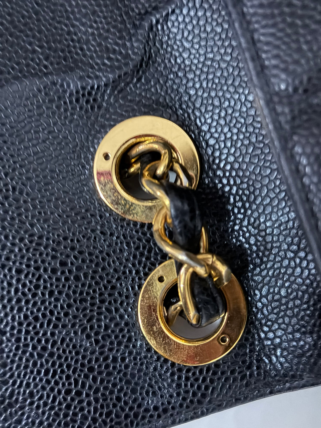 Chanel Series 7 24K GHW Black Caviar Vintage Jumbo Single Flap Bag 2008/2009