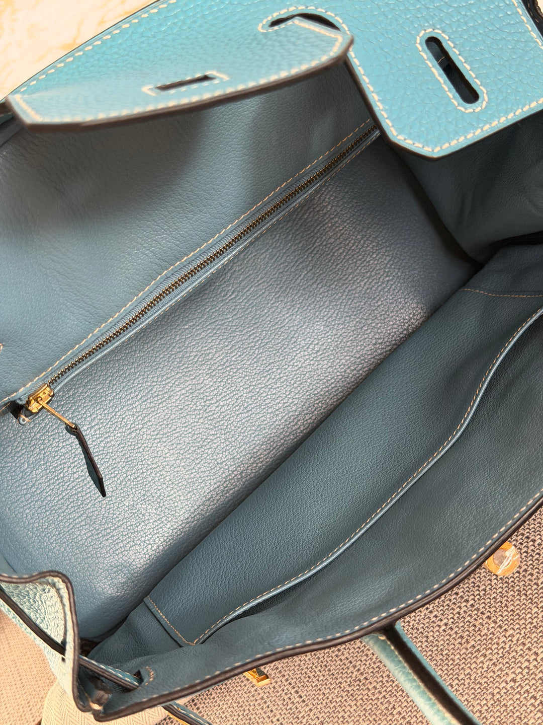 Hermes Birkin 30 in Bleu Jean Togo Leather GHW