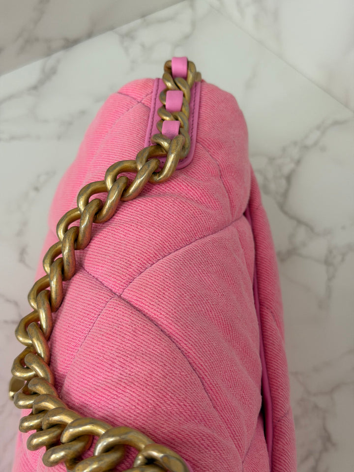 CHANEL 21S 2021 series 31 Pink Denim 19 size Small Flap Bag