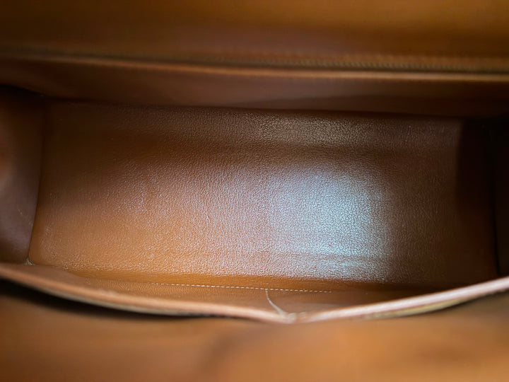 HERMÈS Kelly 32 Noisette Box leather GHW Stamp F in sq 2002 RARE