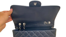 Load image into Gallery viewer, CHANEL Series 13 Navy Lambskin SHW Single Flap Jumbo Classic Bag

