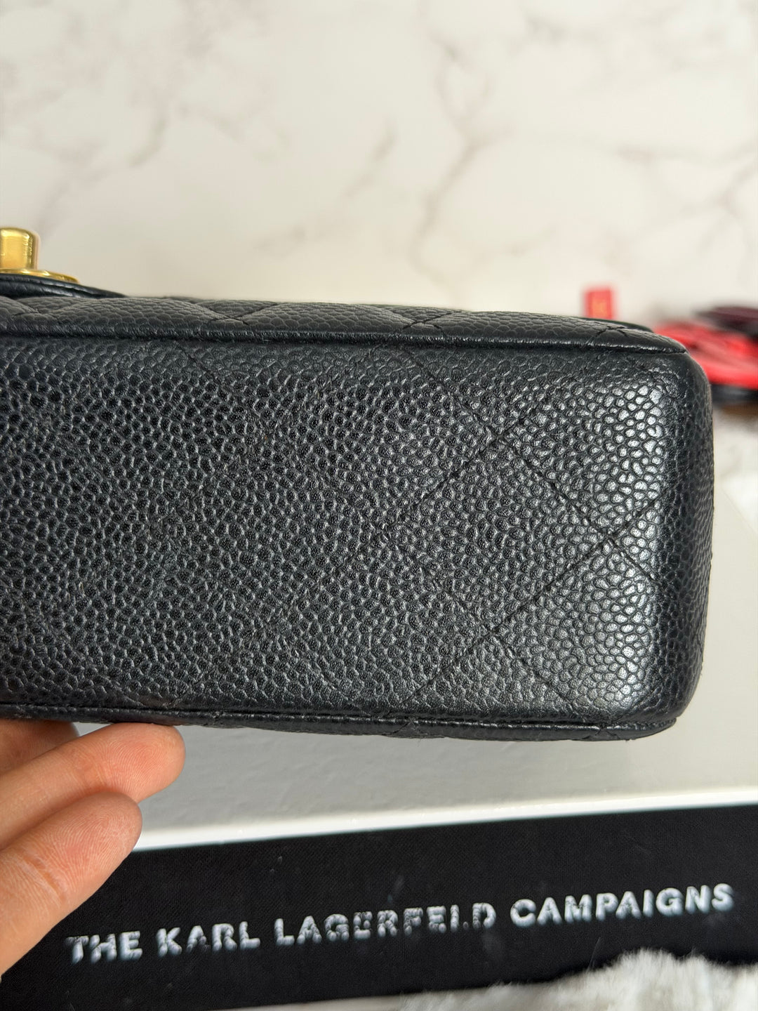 CHANEL series 16 Black Caviar GHW Medium ML Timeless Classic Double Flap bag 2011/2012
