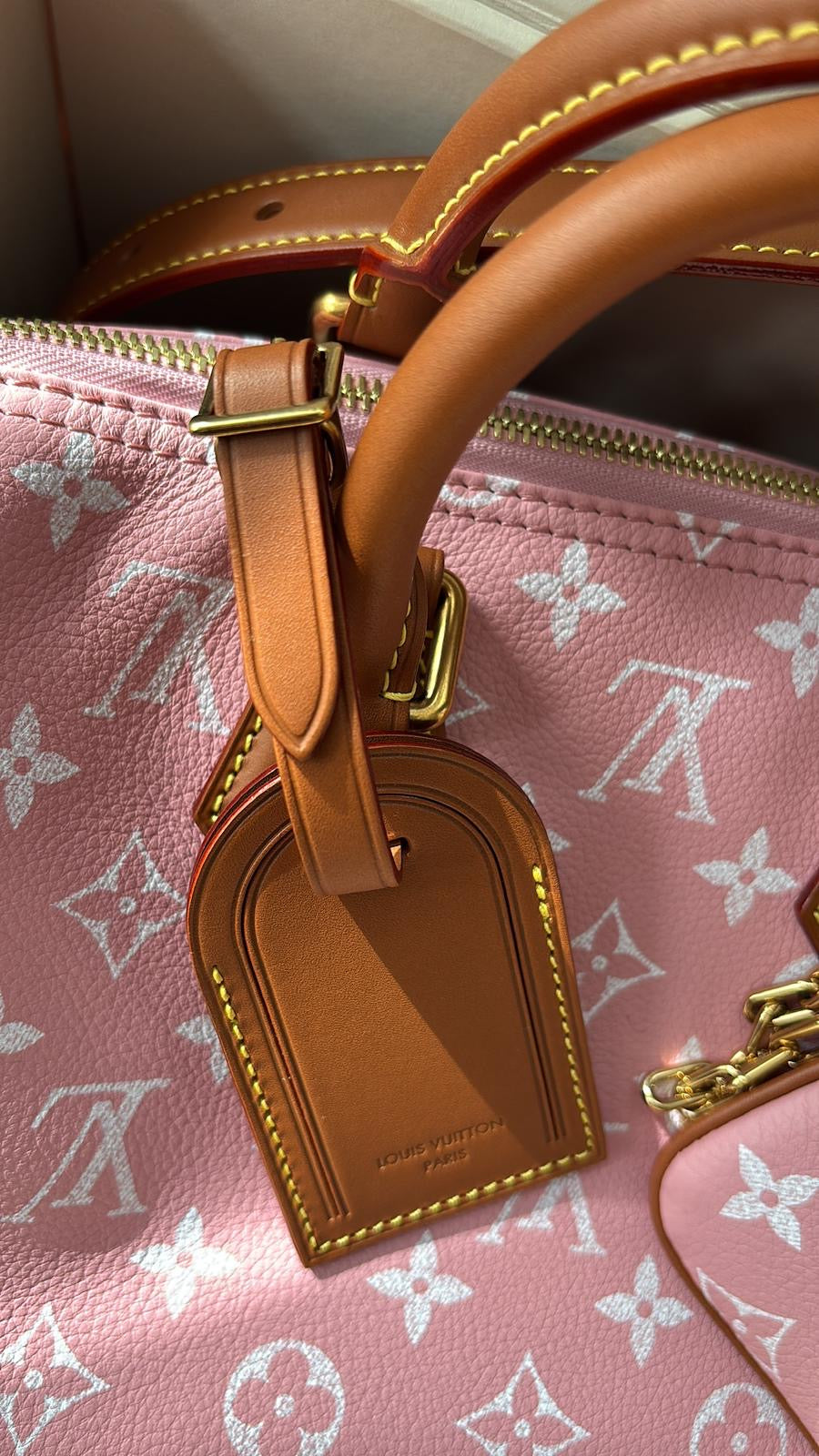 LOUIS VUITTON LV Speedy P9 Bandoulière 25 Bag in Sakura Pink With Dark Vanchetta Rare SOLD OUT