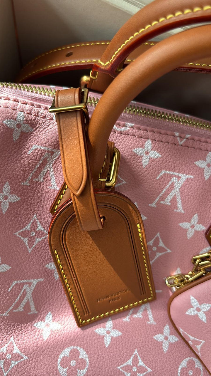 LOUIS VUITTON LV Speedy P9 Bandoulière 25 Bag in Sakura Pink With Dark Vanchetta Rare SOLD OUT
