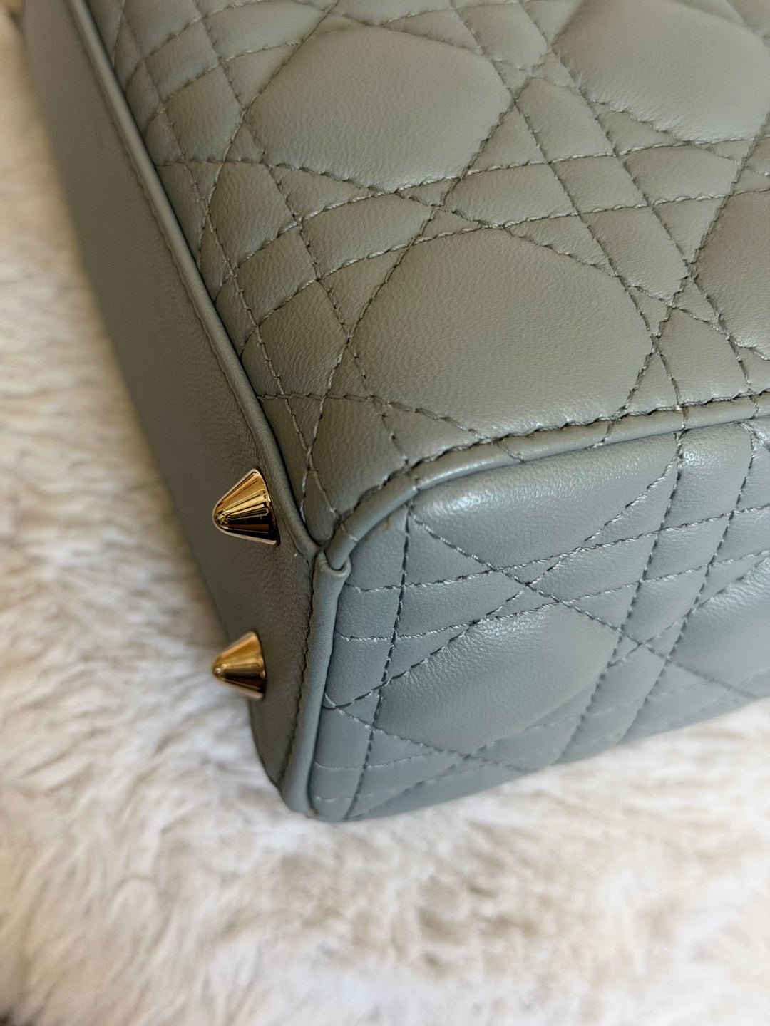DIOR Lady Dior Grey Lambskin ABCDior size Small 2022 LGHW
